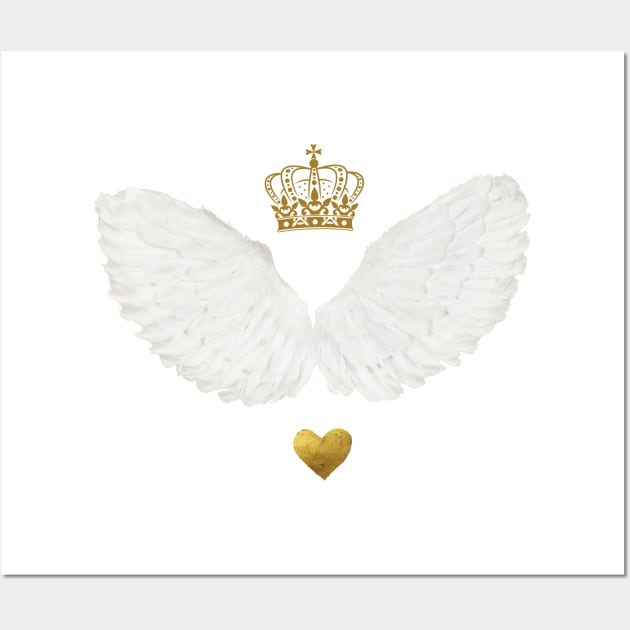 Angel wings with crown Wall Art by Once Upon a Find Couture 